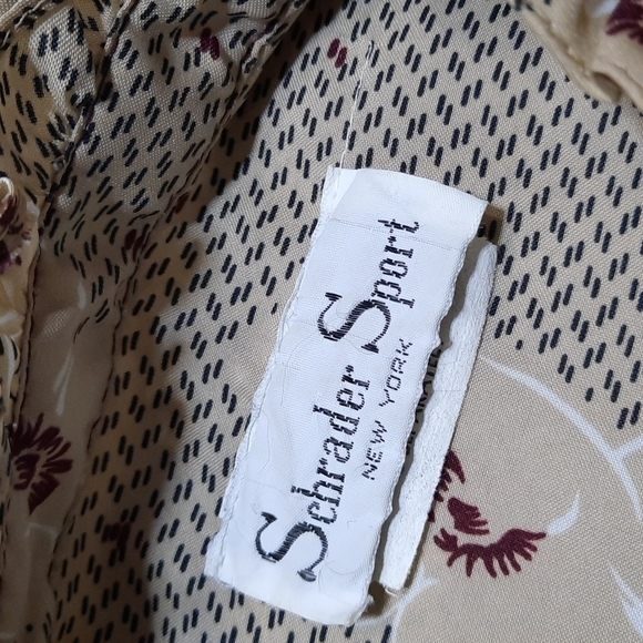 Vintage 70s Day Dress size Medium Edwardian Collar Midi Modest - Picture 8 of 9